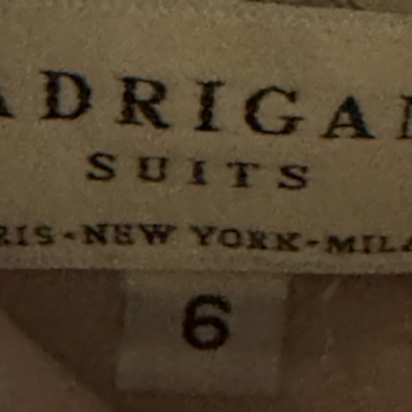 MADRIGANO SUITS Silver Blazer Jacket Skirt 2 Piece Set Sz 4 6 Wedding MOTB Party - Picture 4 of 6